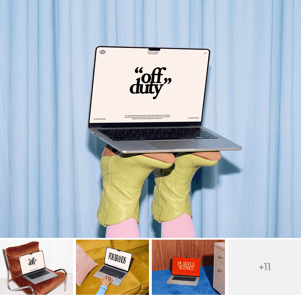 OFF DUTY MacBook Mockups for design presentations