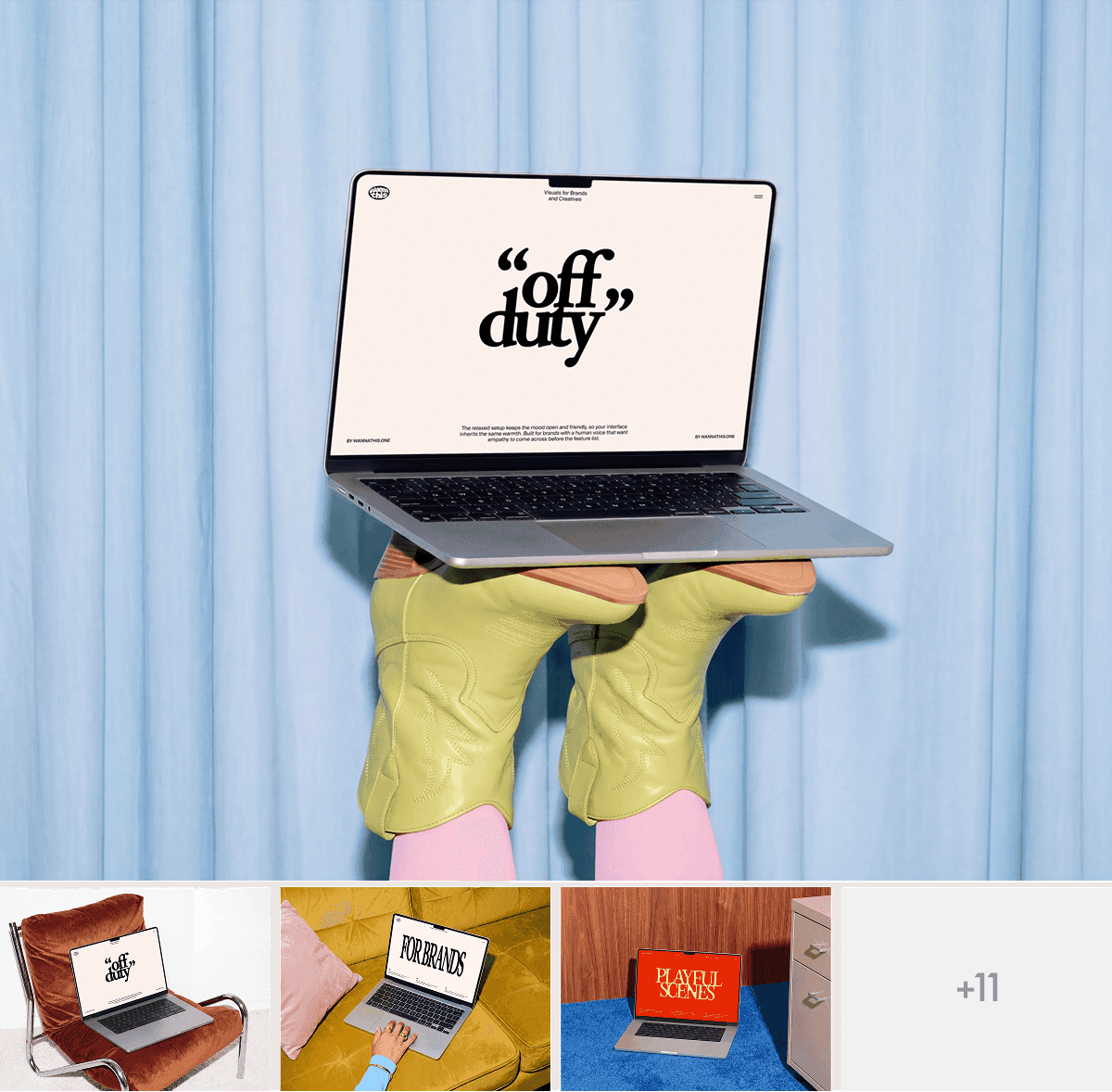 OFF DUTY MacBook Mockups for design presentations
