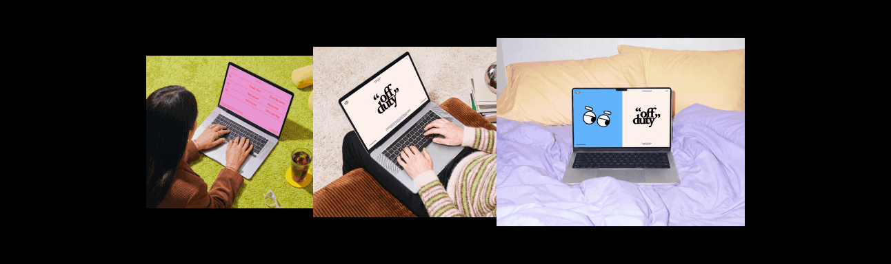OFF DUTY MacBook Mockups for design presentations