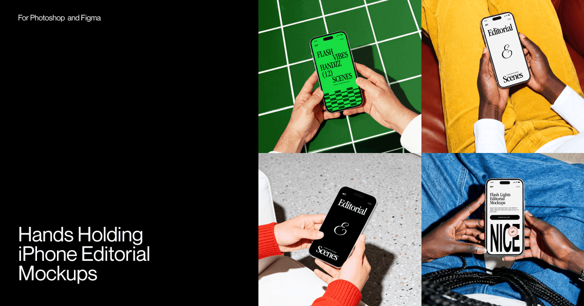 Hands Holding iPhone Editorial Mockups | WANNATHIS.ONE