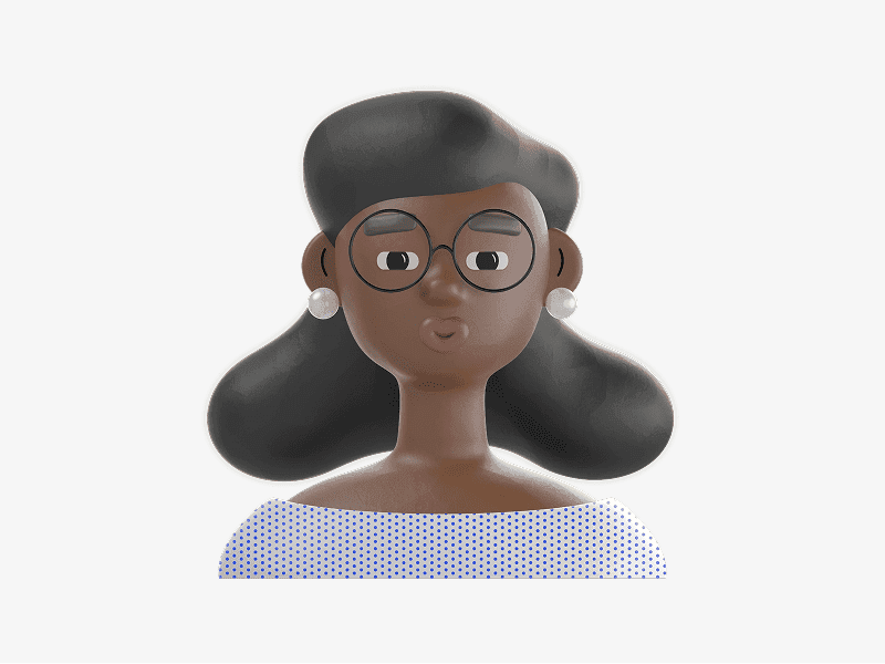3D online avatar with dark hair and minimal outfit