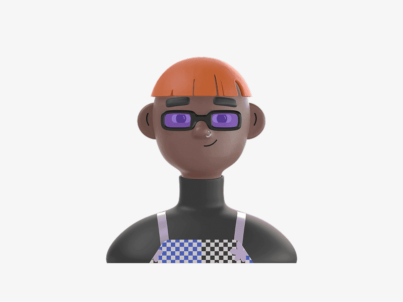 3D male avatar with glasses and short hair