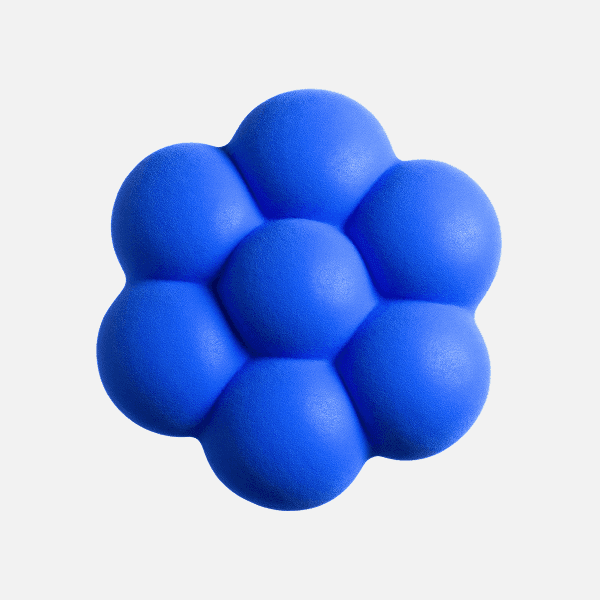 3D blue clustered sphere abstract object