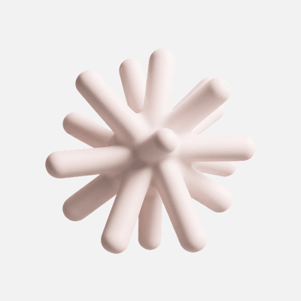 3D white spiky radial abstract object