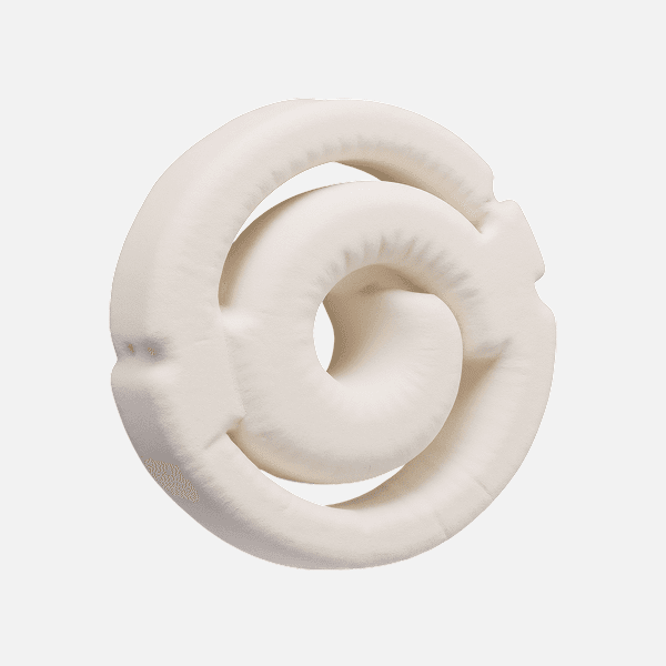 3D matte white spiral coil abstract sculpture