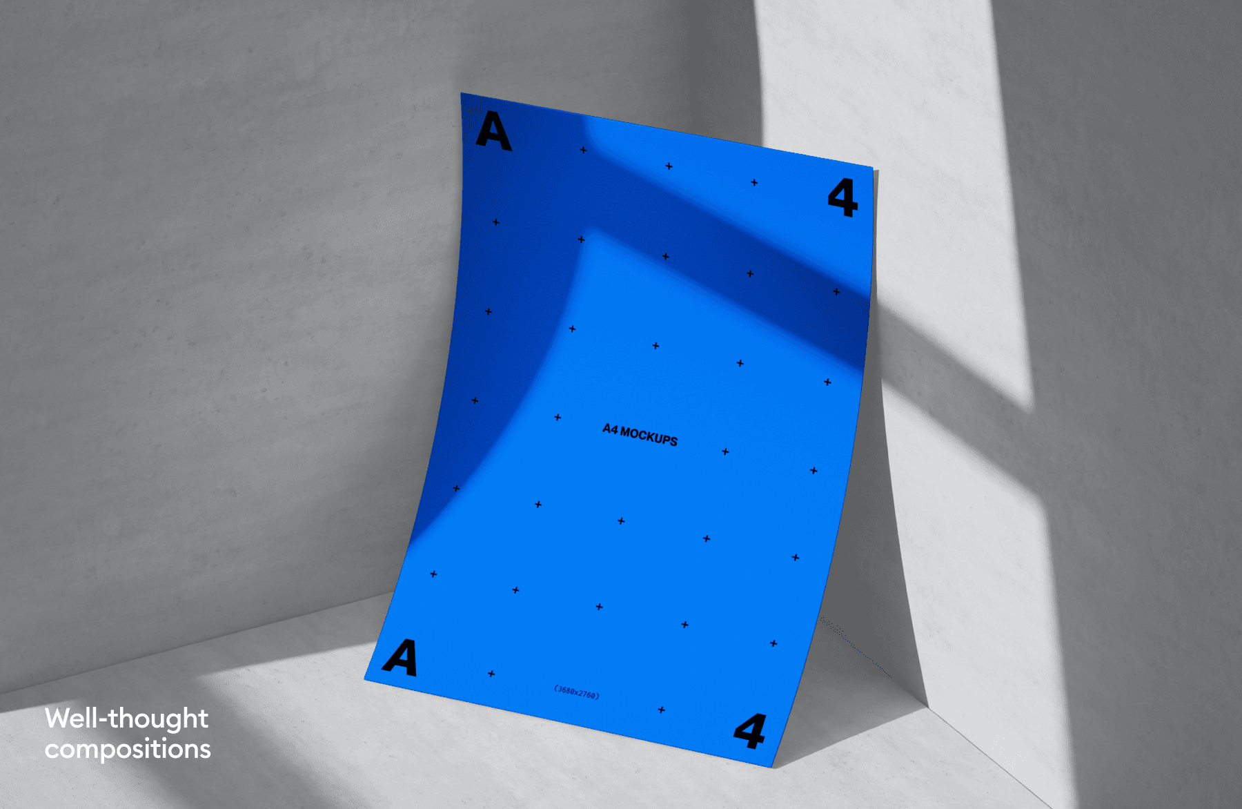 A4 paper mockups for branding projects