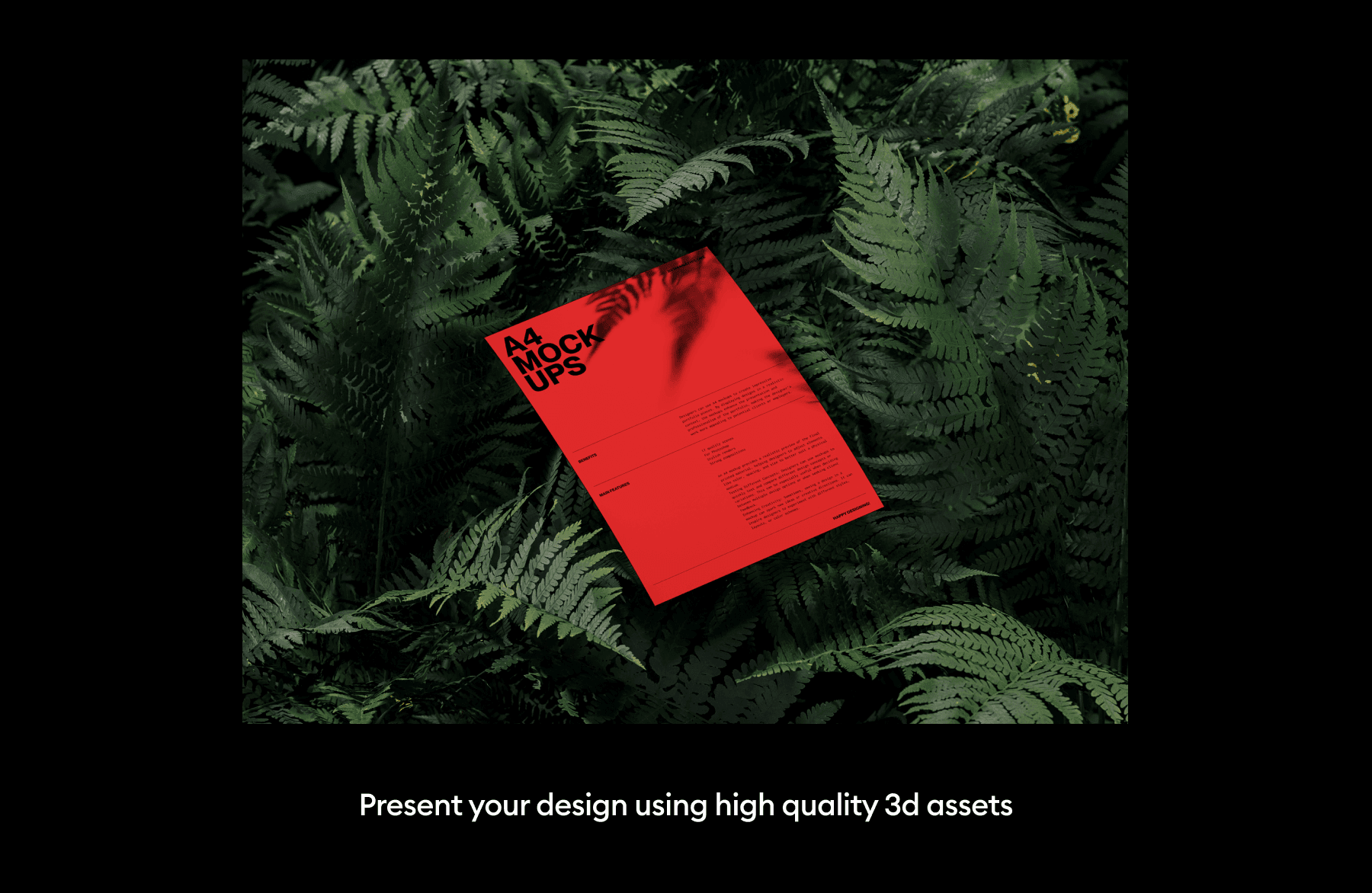 A4 paper mockups for design presentations