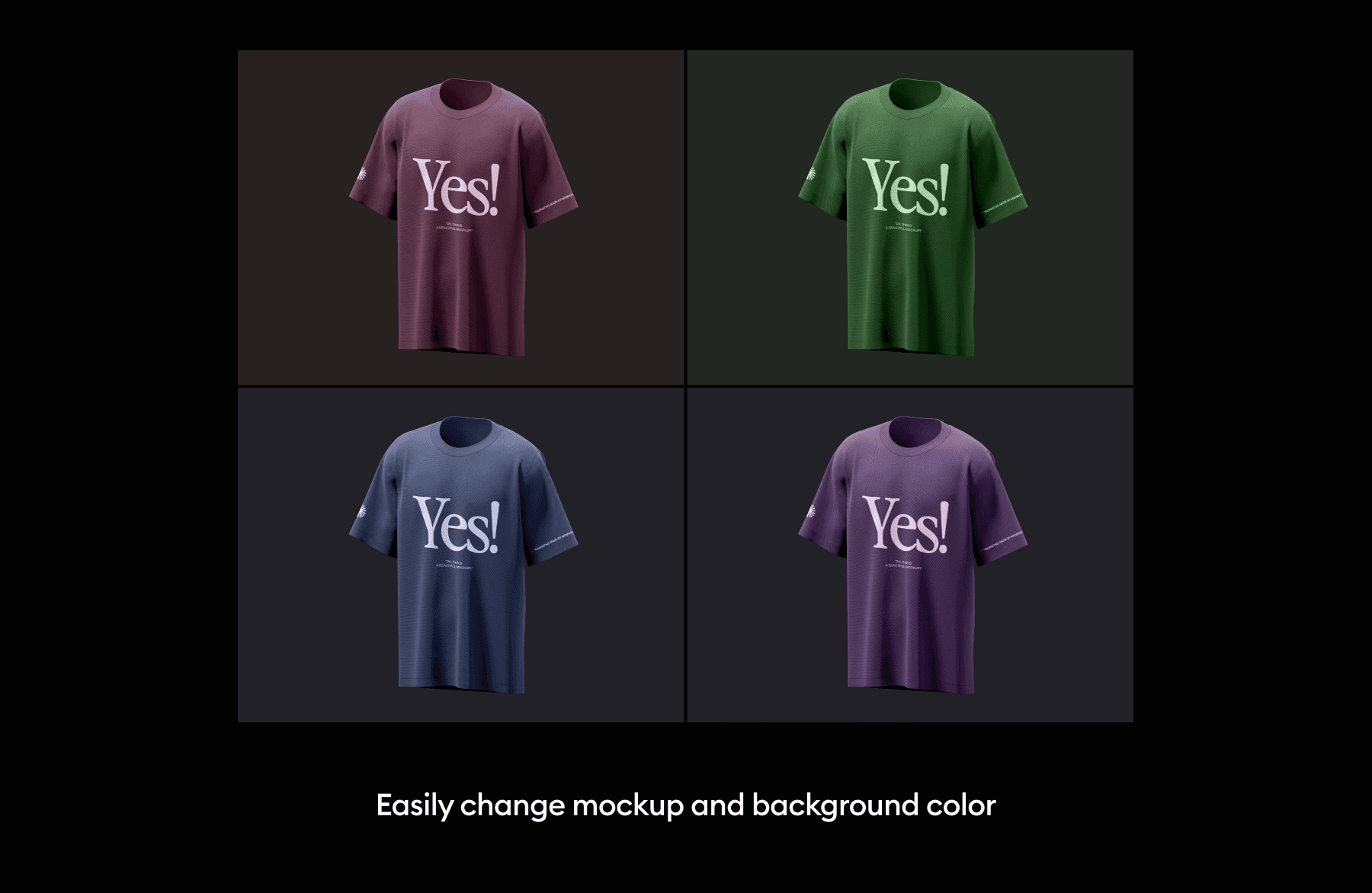 T-shirts mockups for branding projects