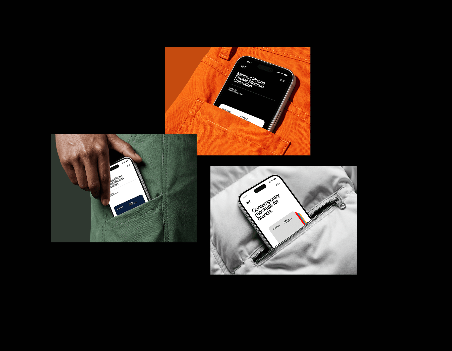 iPhone Pocket Mockups for design projects