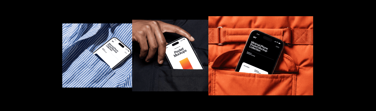 iPhone Pocket Mockups for UX/UI presentations