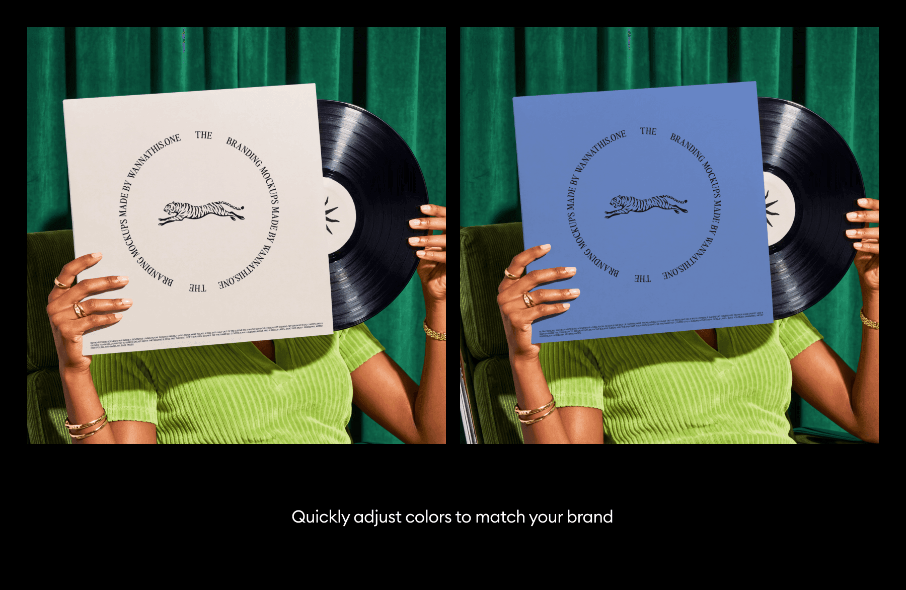 Retro Vinyl Record Mockups for design projects