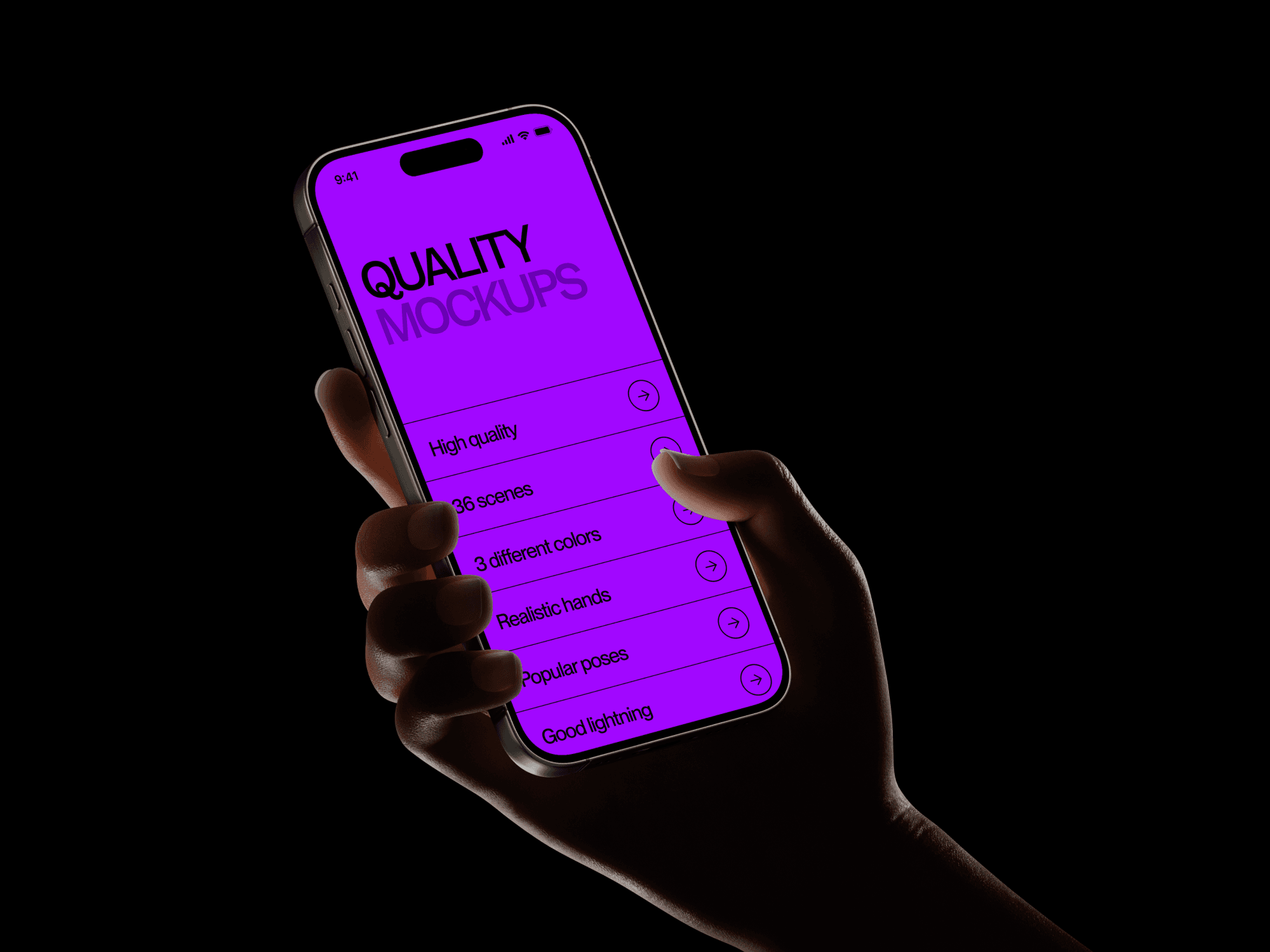 Smartphone being held with both hands, thumbs ready to interact
