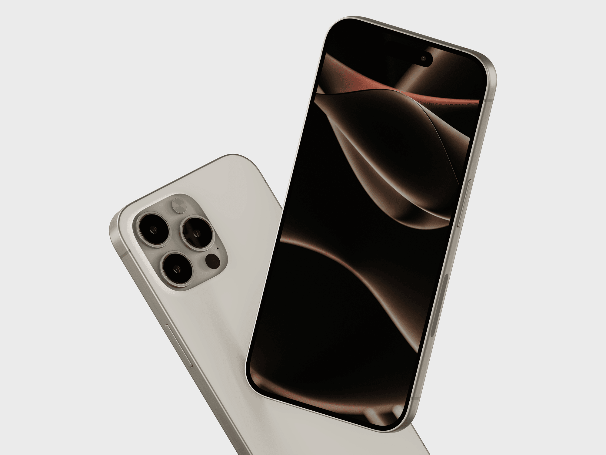 Side view of iPhone 15 Pro mockup highlighting its slim profile