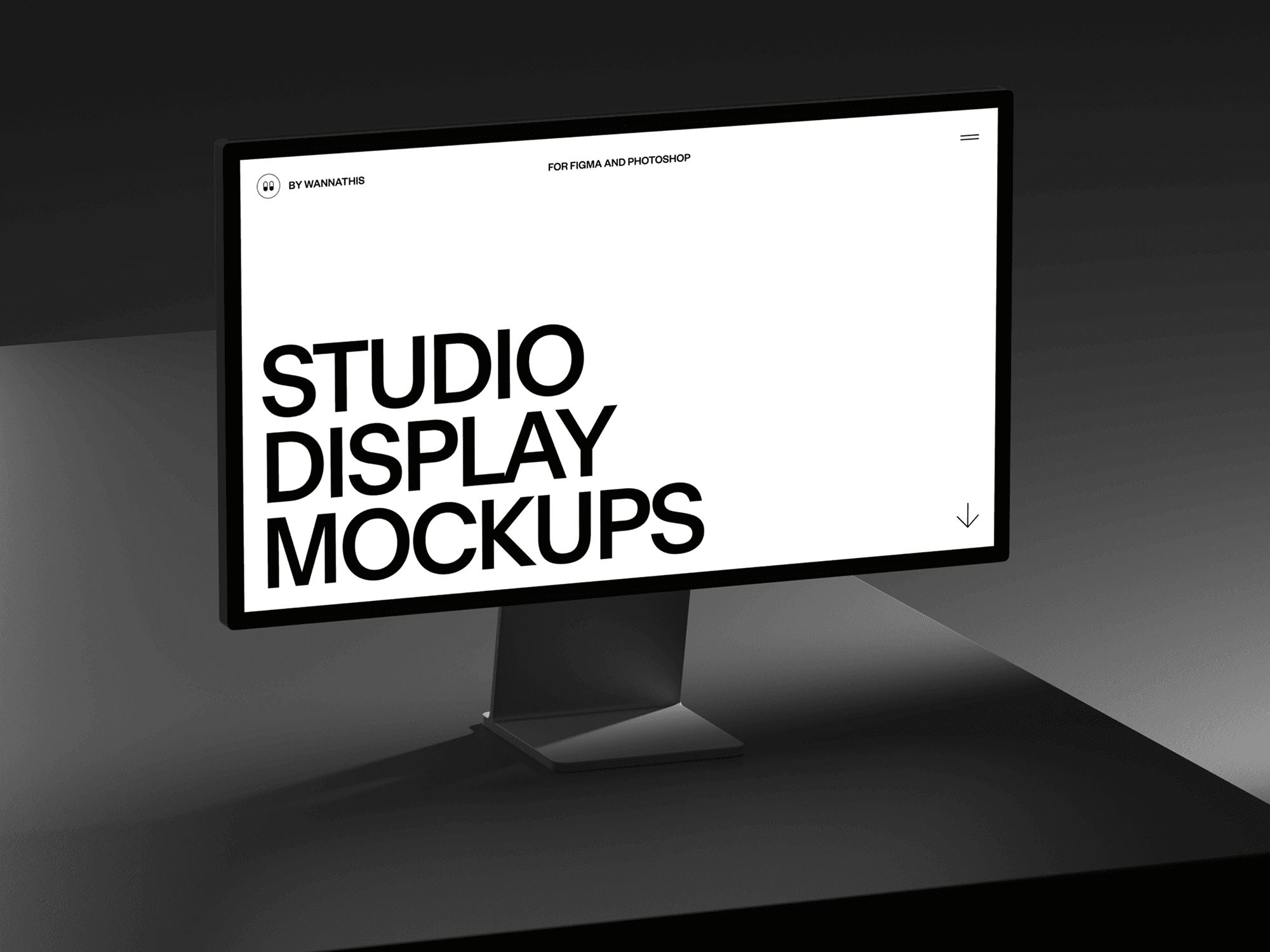 Minimalist Studio Display mockup