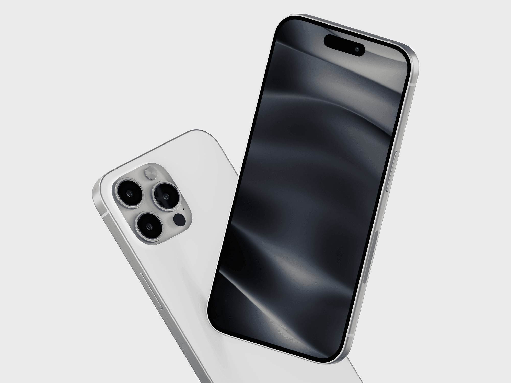 Dynamic composition of two iPhone 15 Pro devices in mid-air