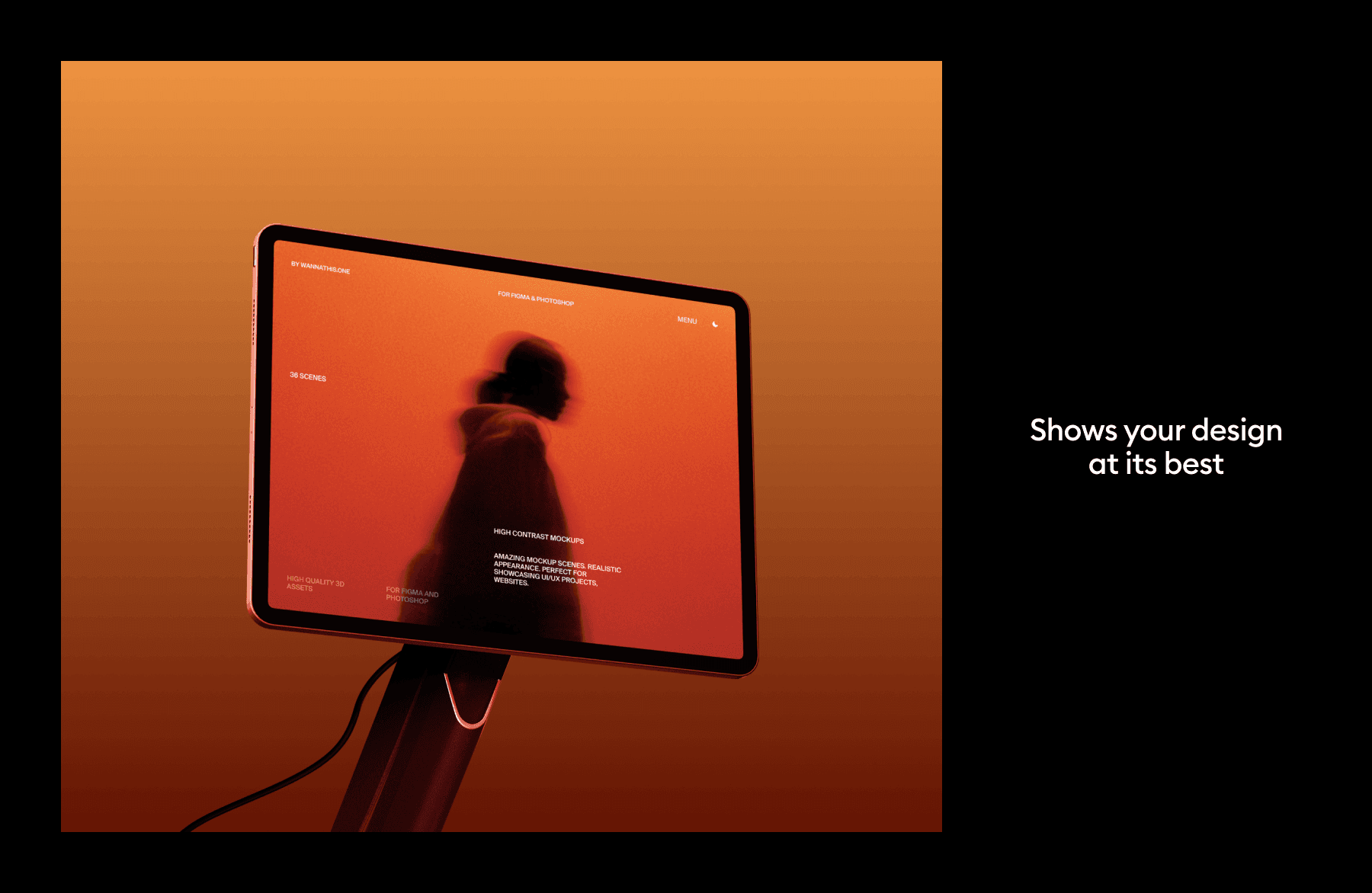 Dark Silhouette Device Mockups, perfect for showcasing digital apps or responsive website designs in a professional style.