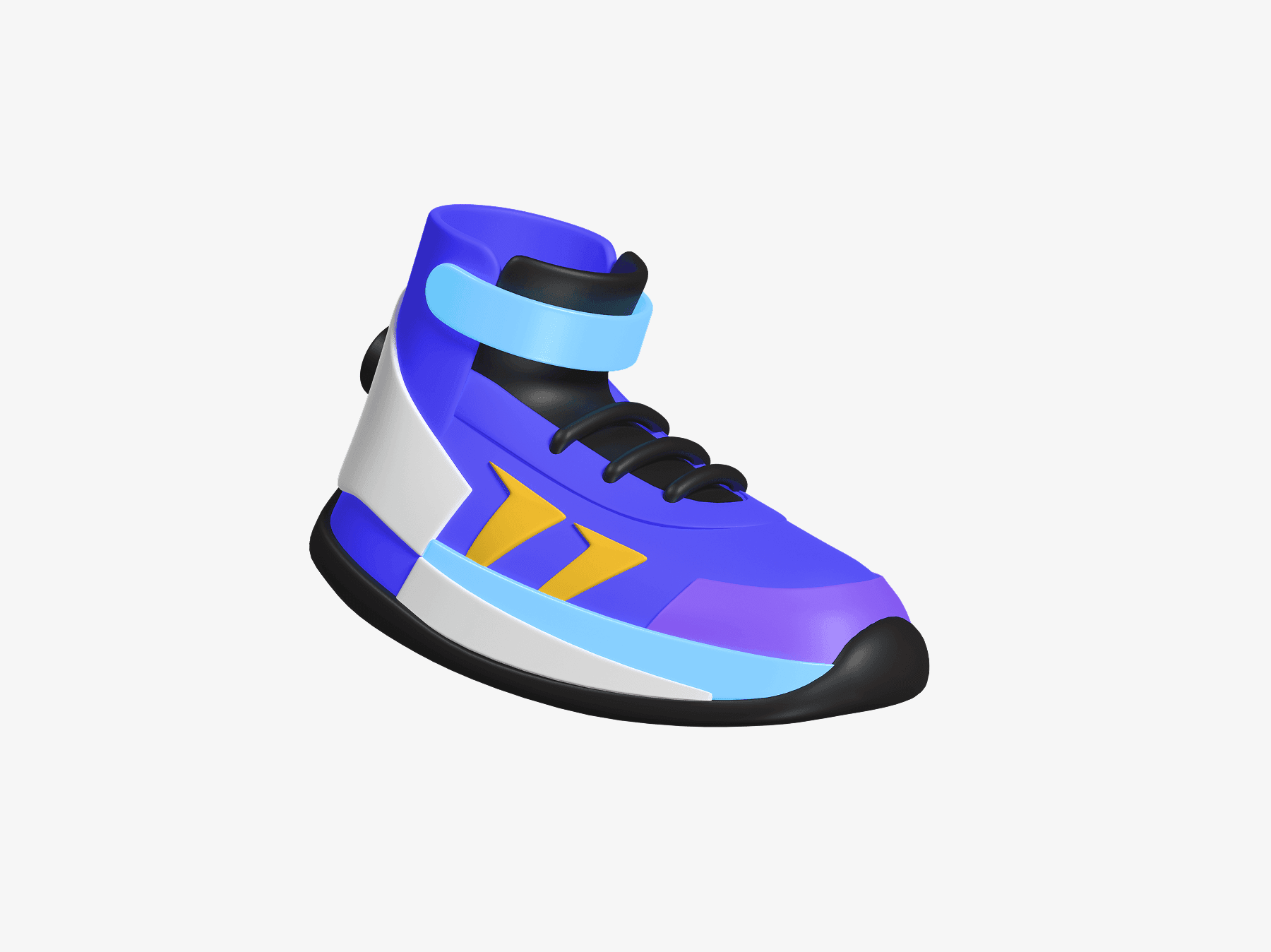 3D illustration of a modern sneaker shoe in a clean style