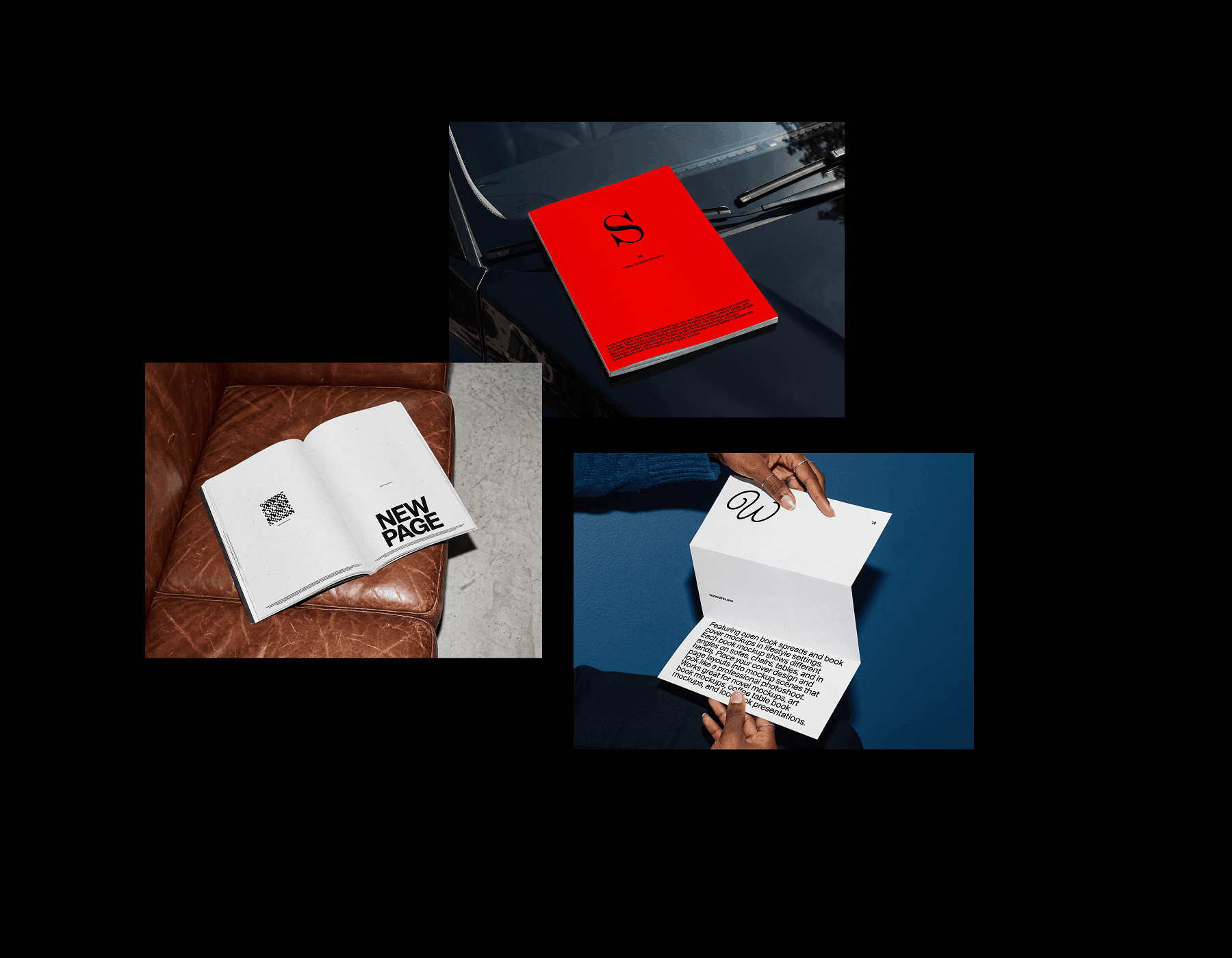 Softcover Book Mockups for design projects