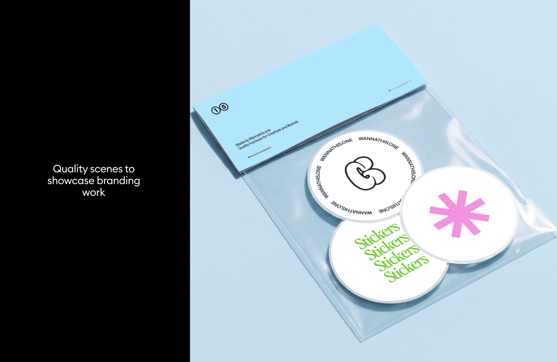 Surface, Sticker Mockups for branding presentations