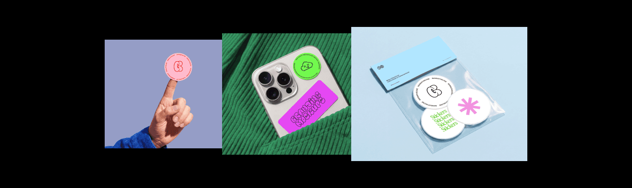 Surface, Sticker Mockups for branding presentations
