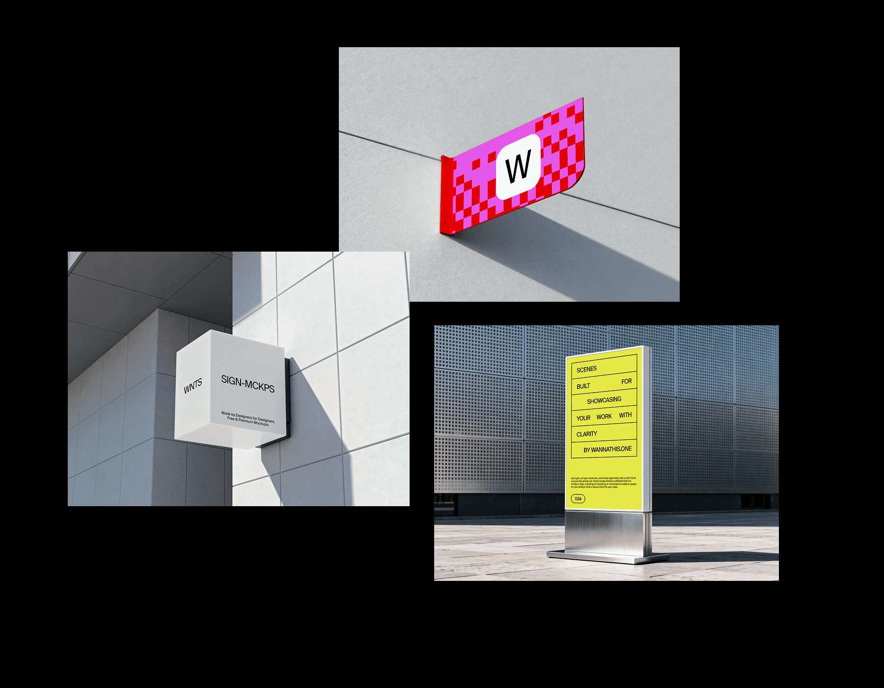 Street Sign Outdoor Mockups for design presentations