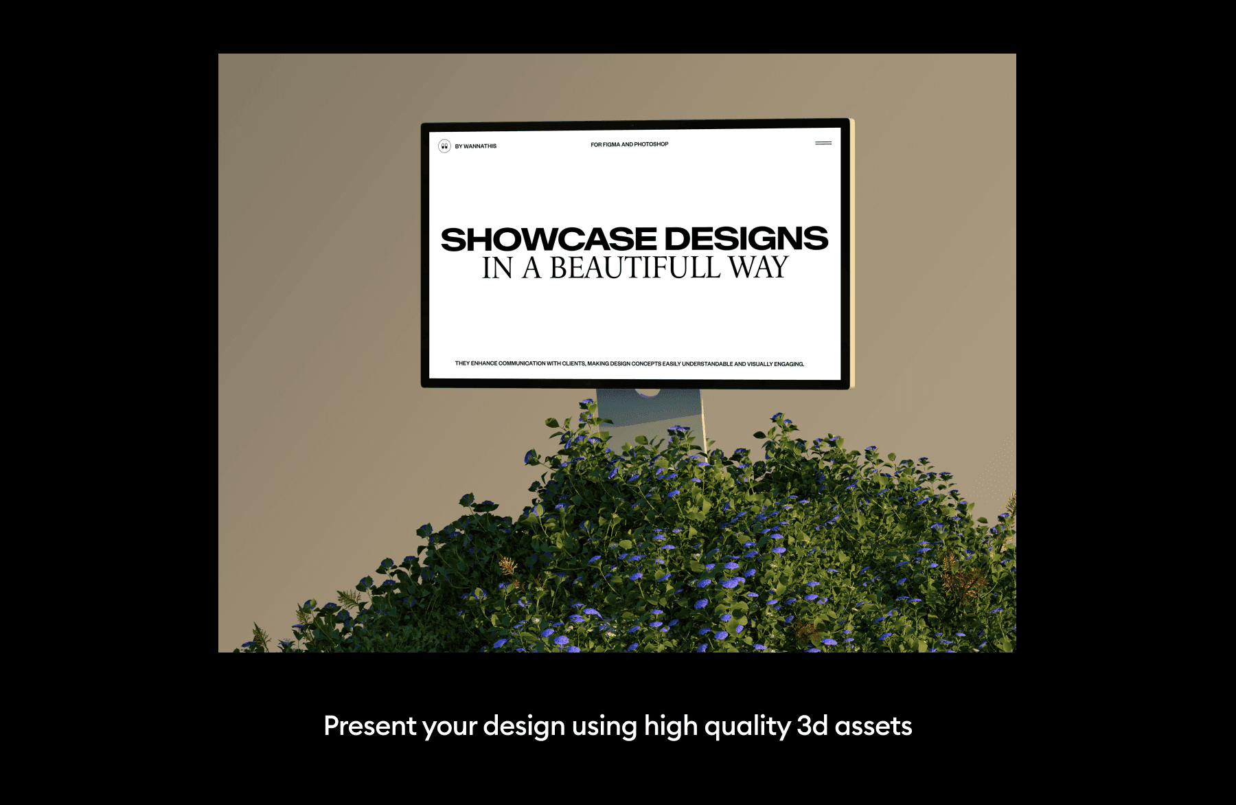 Studio display mockups for marketing projects