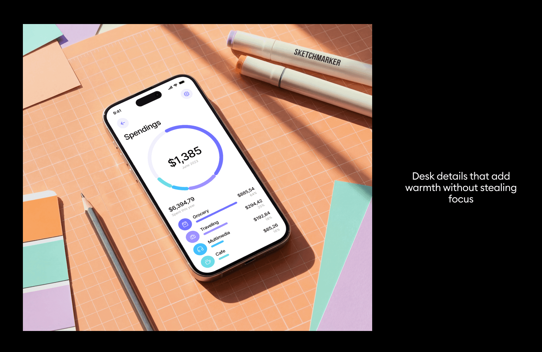 Studio Desk iPhone Mockups for design projects