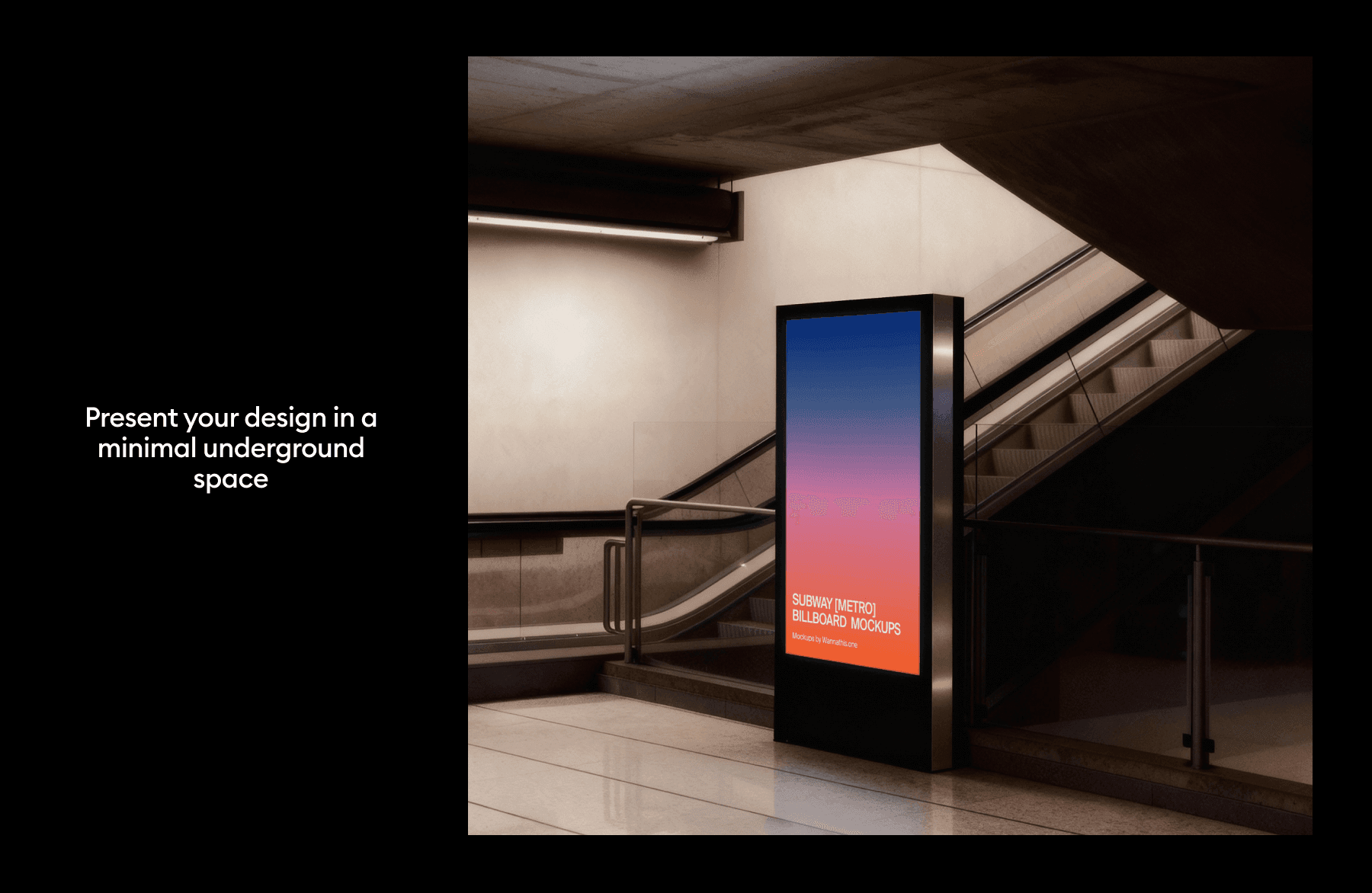 Subway Billboard Mockups for design presentations