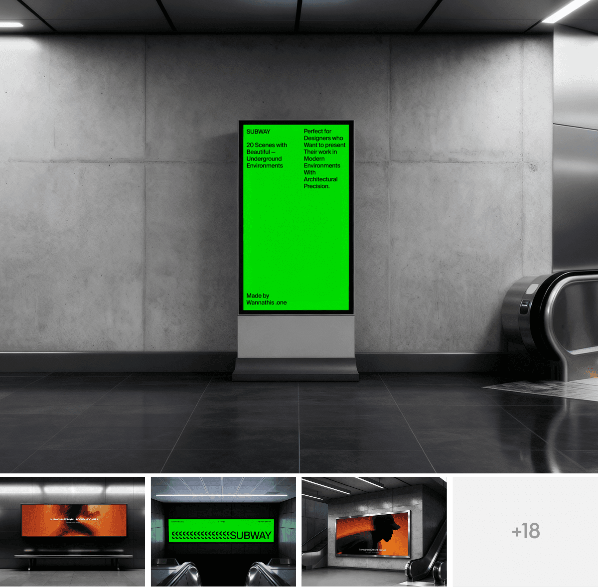 Subway Billboard Mockups for branding projects