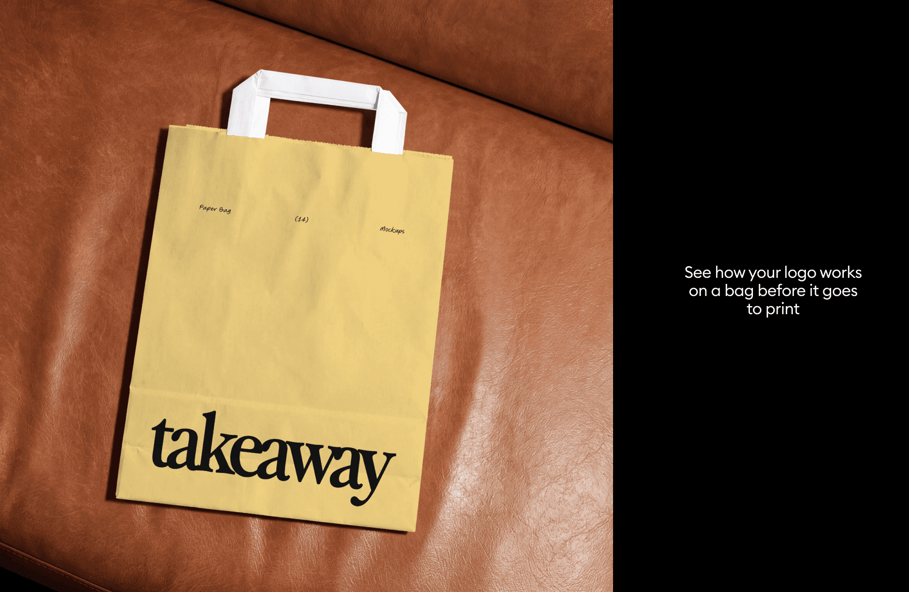 Takeaway Paper Bag Mockups for branding presentations