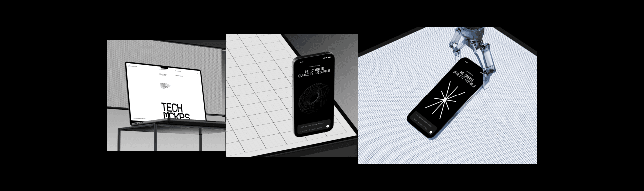 Tech Surface Device Mockups for design and design presentations