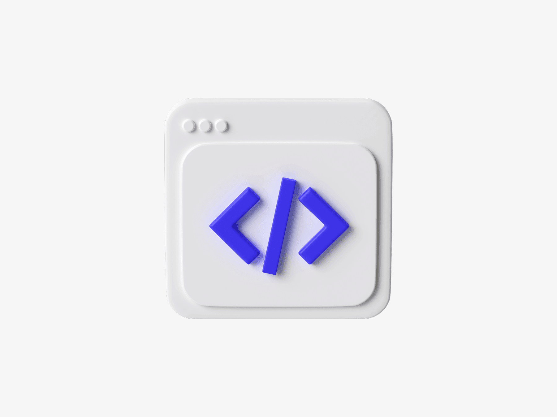 3D illustration of a coding terminal window icon