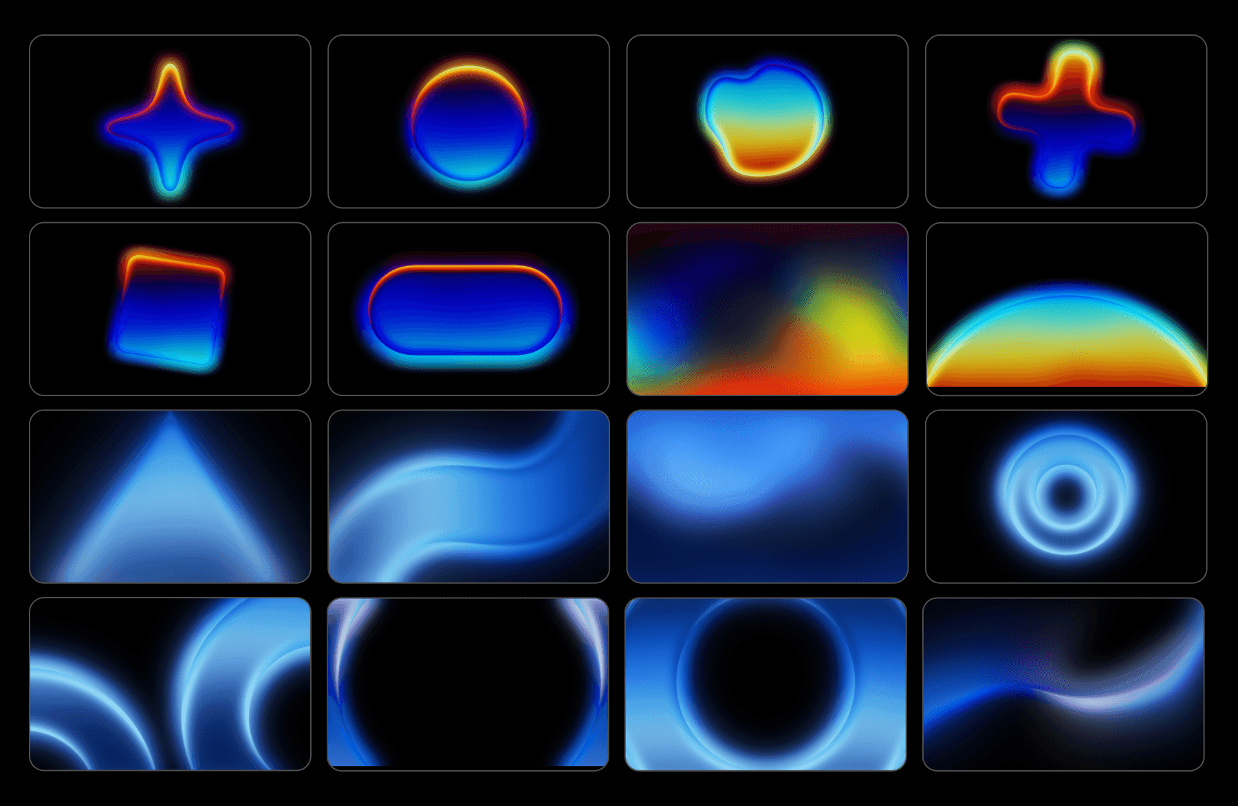 Thermal Neon Abstract Animations for design projects