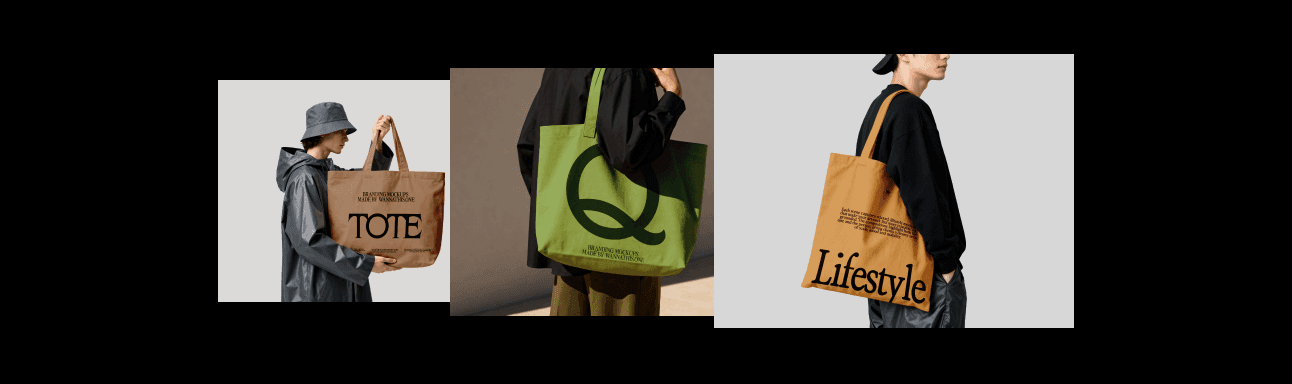 Tote Bag Mockups with People for design and branding projects