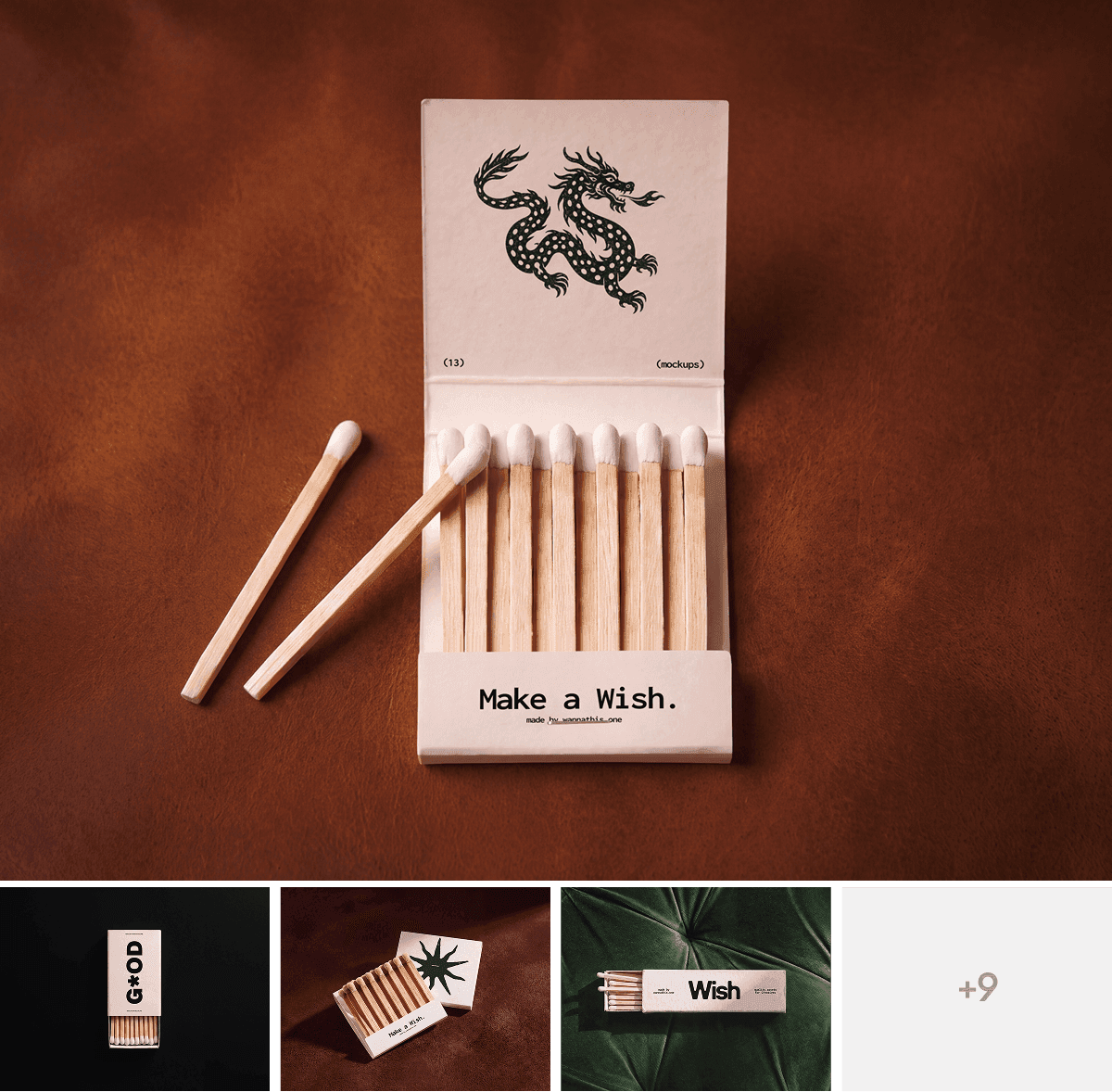 Vintage Matchbox Mockups for design projects