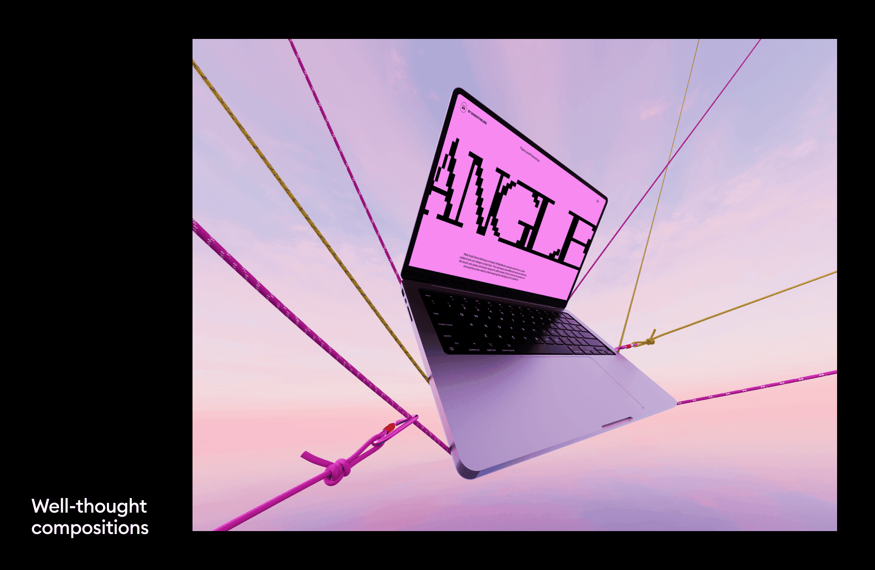 Wide Angle MacBook Mockups for designers