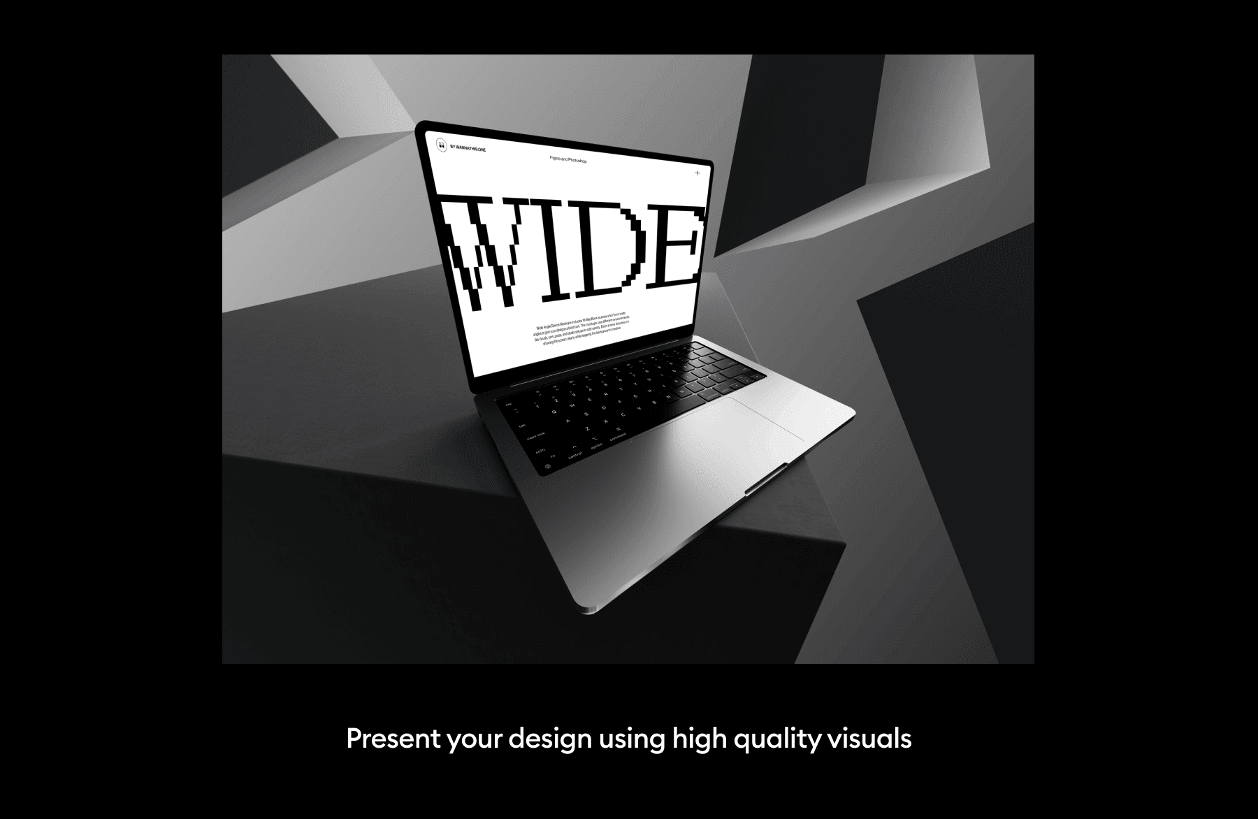 Wide Angle MacBook Mockups for ux/ui projects