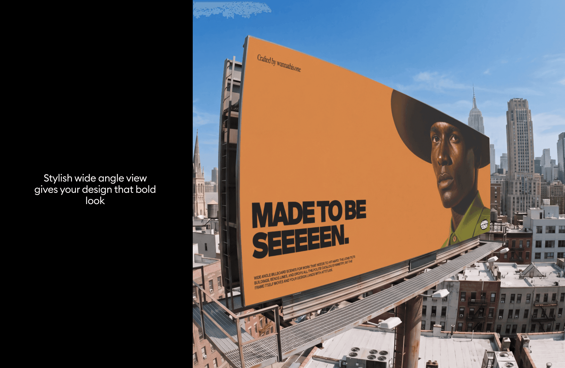 Wide Angle Billboard Mockups for marketing projects